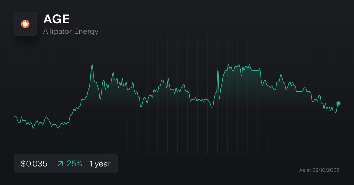 Buy AGE Shares | Alligator Energy Limited Stock Price Today | Stake